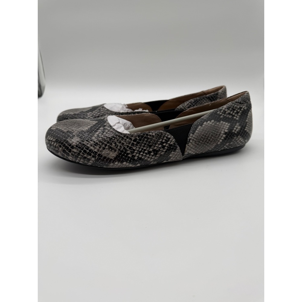 SoftWalk‎ Norwich Snakeskin Ballet Flats Black White Womens 10.5 N S1564-055